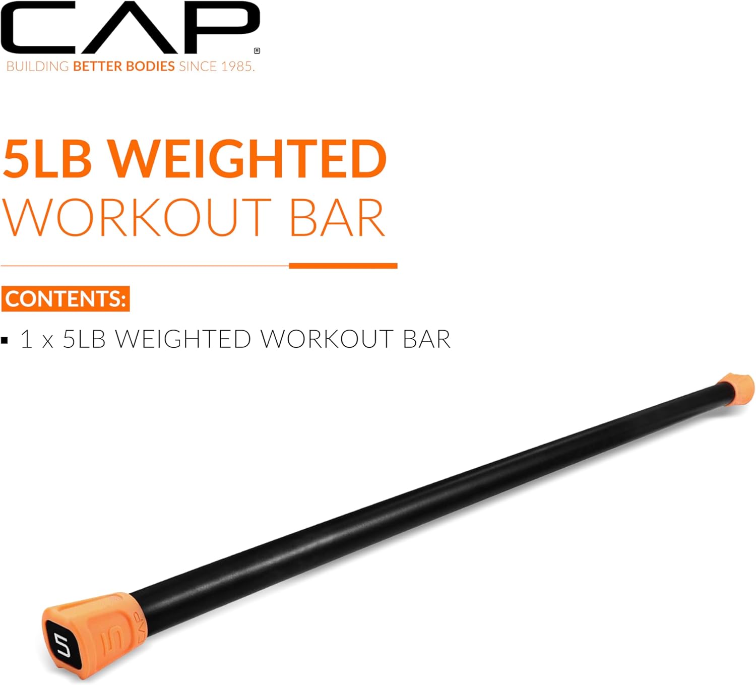 CAP Barbell Weighted Workout Bar | 5-20 lb | Multiple Options