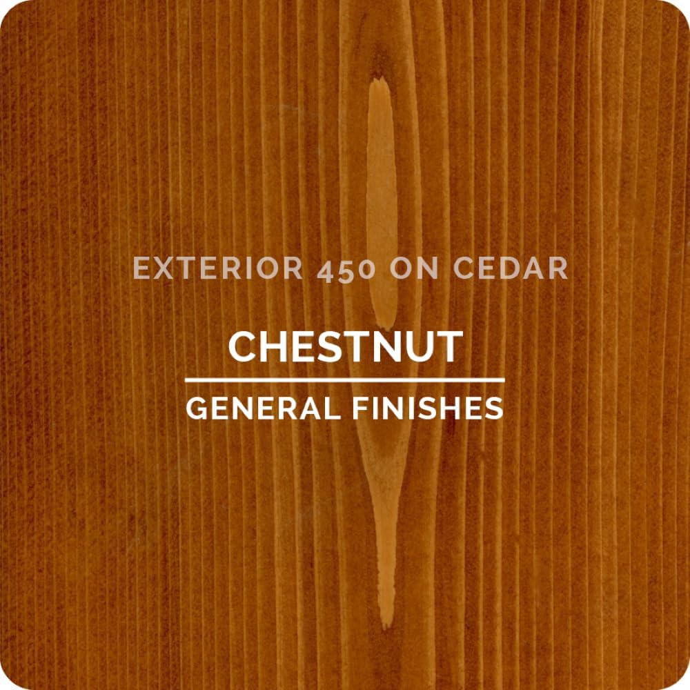 General Finishes Exterior 450 Water Based Wood Stain, 1 Quart, Cedar