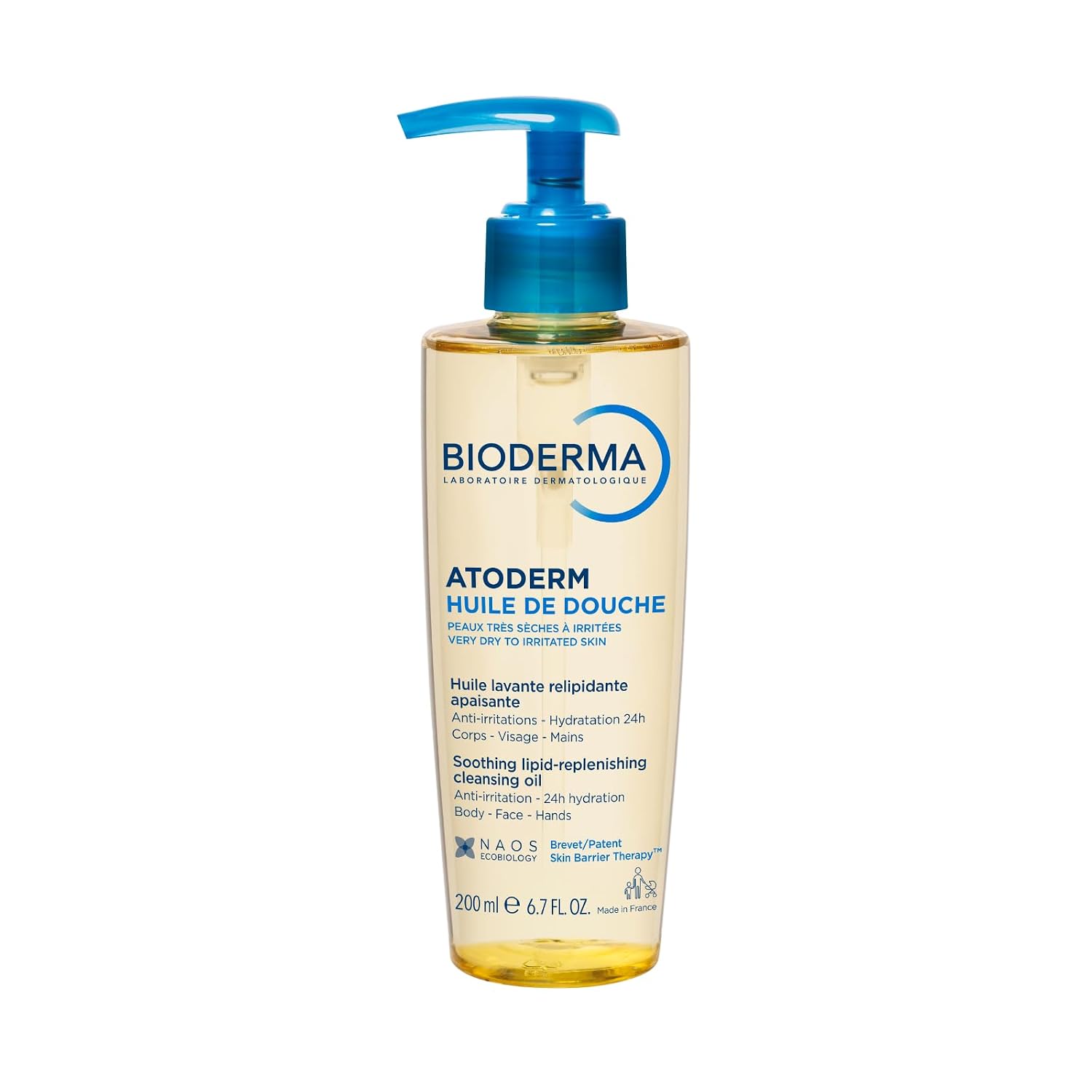 Bioderma Atoderm Shower Oil, Cleansing Oil For Face & Body, Nourishing Cleansing Oil For Dry to Atopic Sensitive Skin For Softer & Smooth Skin For Your Whole Family