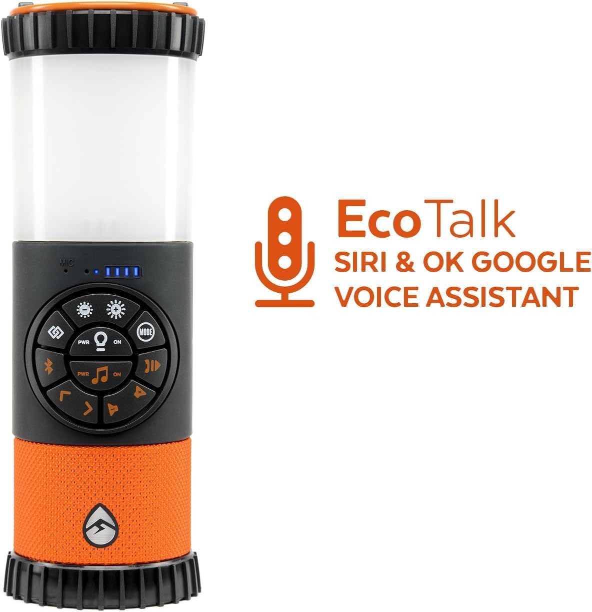 ECOXGEAR EcoLantern: Indoor/Outdoor Portable Bluetooth Speaker, 88dB Loud, IP67 Waterproof, with 360 Degree Sound and Party Lights