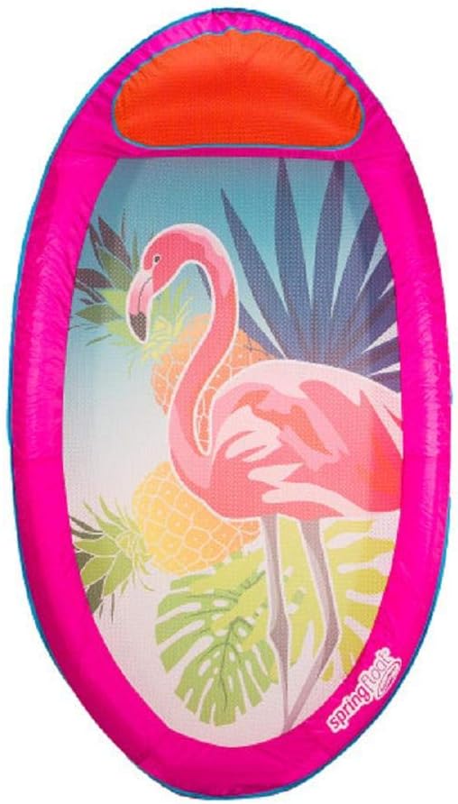 SwimWays Spring Float Pool Lounger - Pink Flamingo