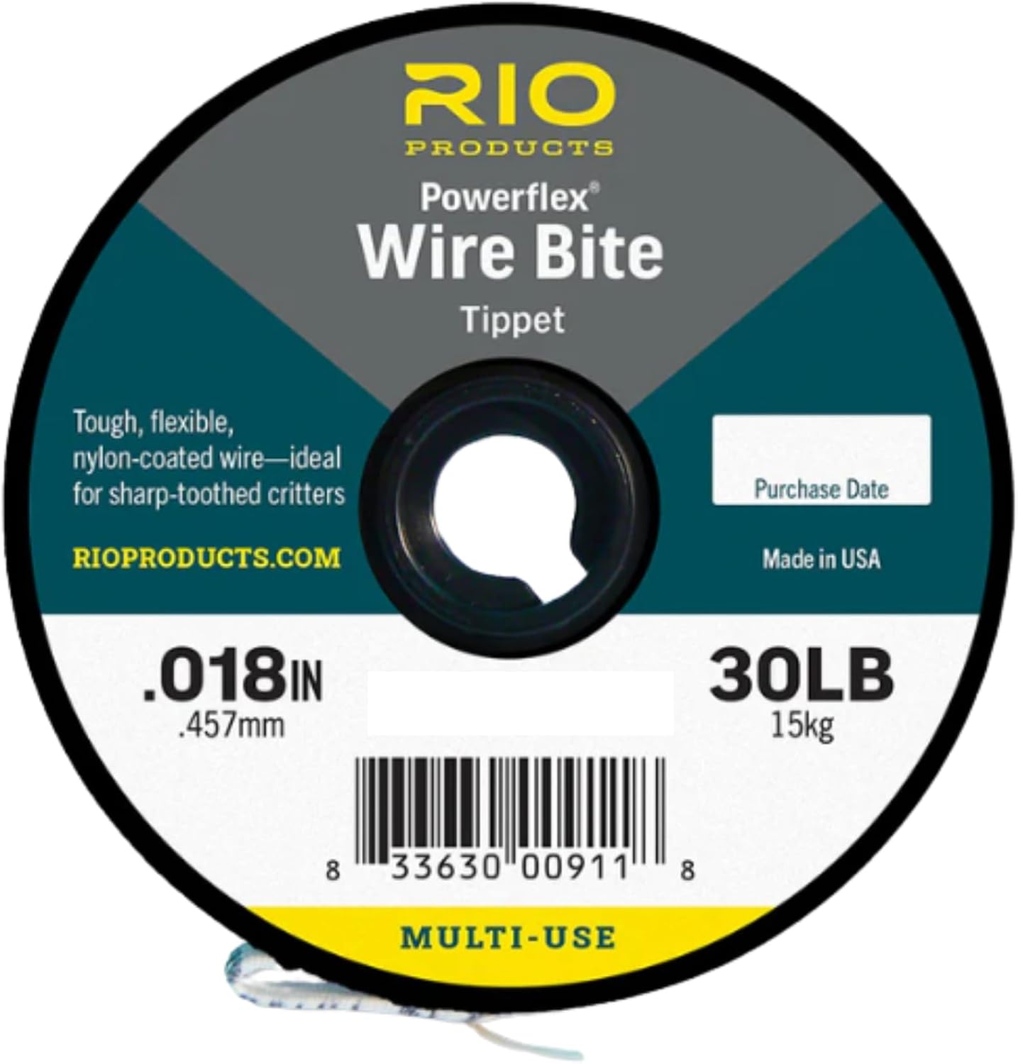RIO Products Powerflex Wire Bite Tippet - Flexible Wire Fly Fishing Tippet - Designed for Sharp-Toothed Fish Including Pike, Musky, Barracuda, and Bluefish