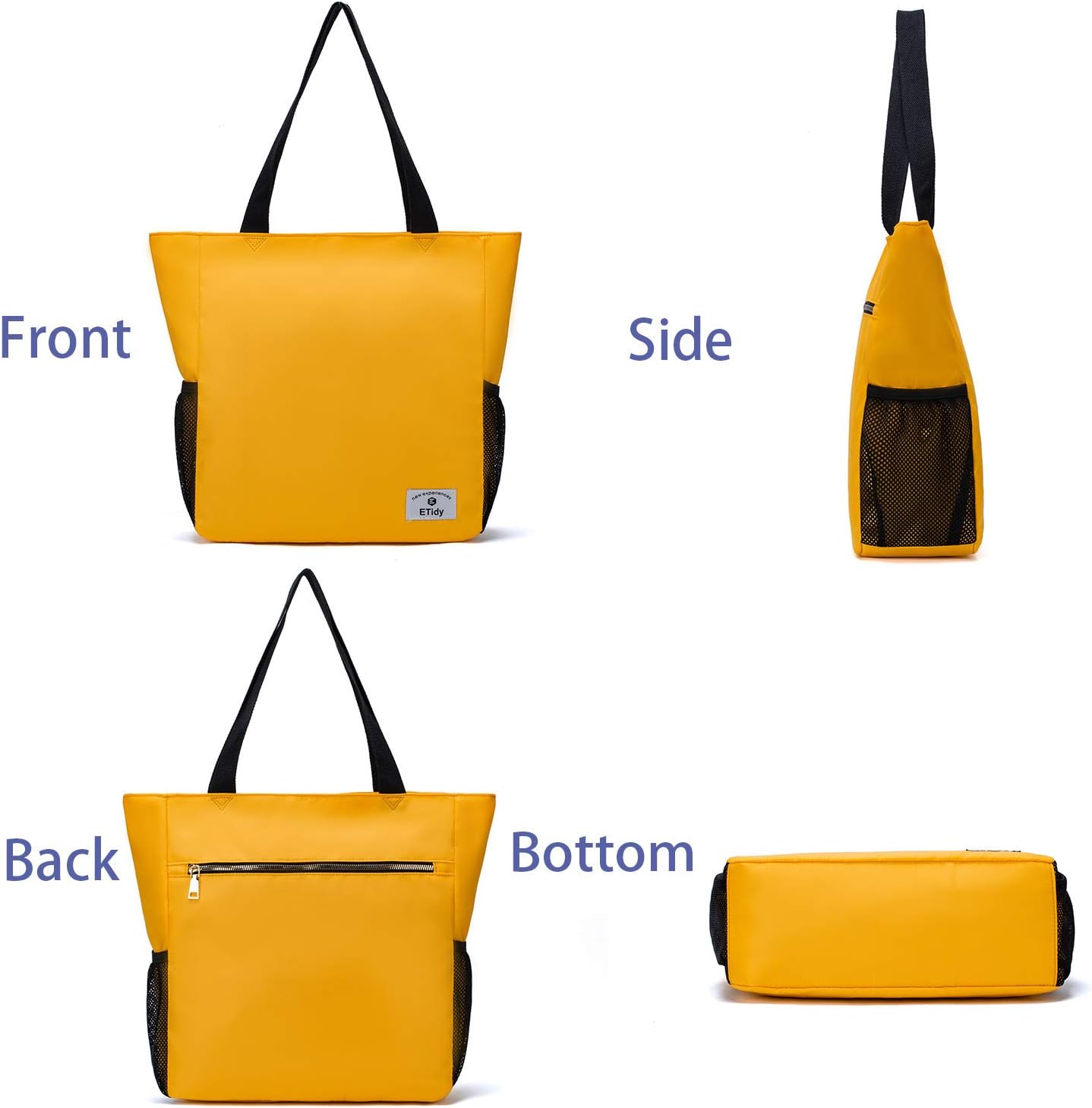 ETidy Large Capacity Foldable Tote Bag With Zipper