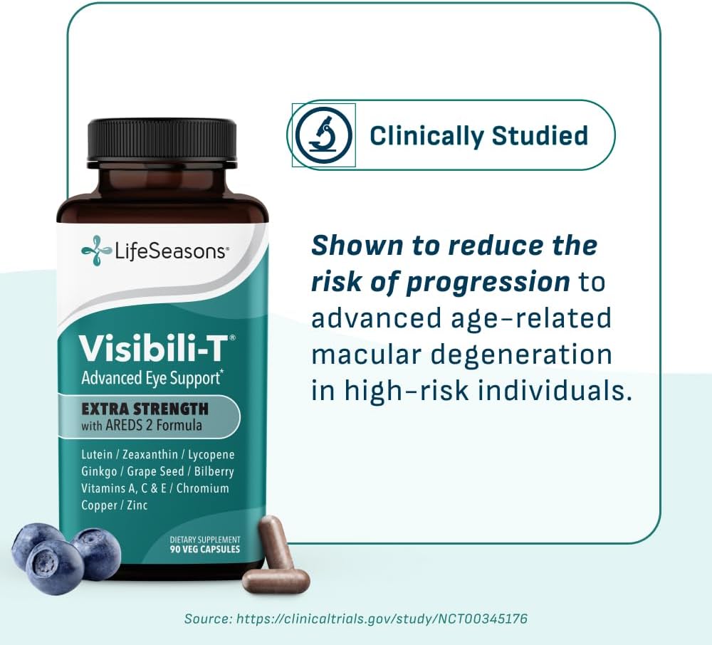Visibili-T - Vitamin Supplement for Eye Health & Vision Support - Carrot Root, Chromium, Bilberry, Ginkgo Biloba, Grape Seed Extract, Lycopene, Vitamin A, Lutein & Zeaxanthin - 60 Capsules