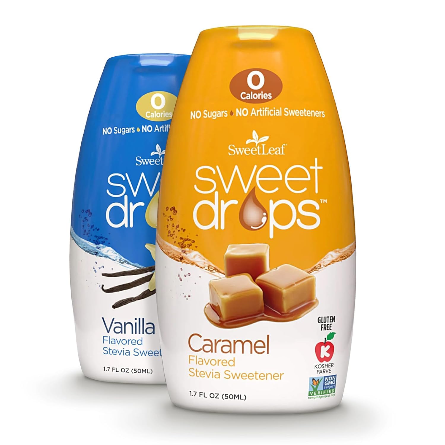 SweetLeaf Stevia Drops Liquid Sweetener, Variety Pack - 1.7 Fl Oz, 4 Pack | Sweet Drops, Stevia Leaf Extract, Zero Calorie, No Erythritol, Sugar Substitute