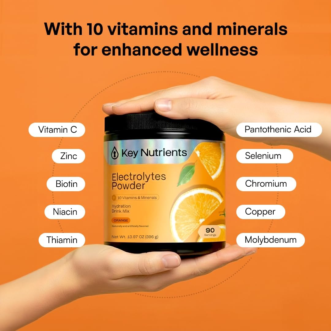 KEY NUTRIENTS Sugar Free Electrolyte Tablets, Hydration Pills, 200 Capsules