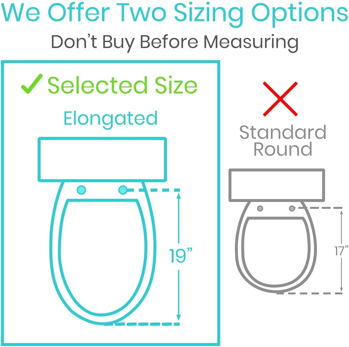 Vive Raised Toilet Seat Riser for Seniors (with Handles) - Handicap Rail | Grab Bar Seat for Over Toilet - Elevated Safety for Elderly, Disabled, Medical - Elongated