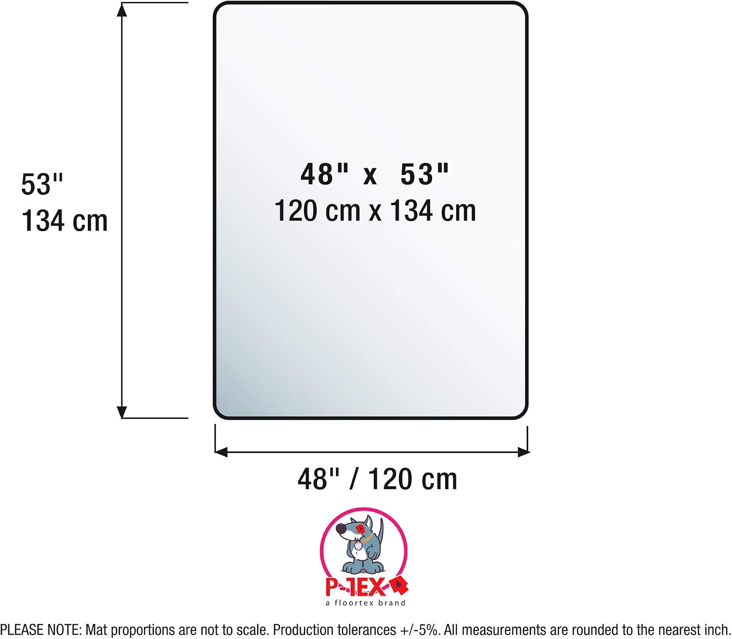 FLRFCCAGE89ER - Tex Polycarbonate Dog Crate Floor Protector 35 x 47