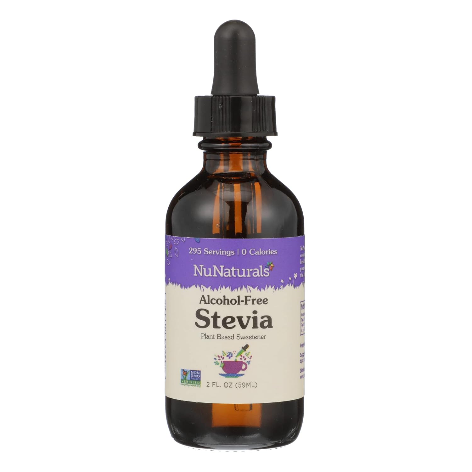 NuNaturals Liquid Stevia Sweetener, Unflavored Alcohol-Free, 2oz