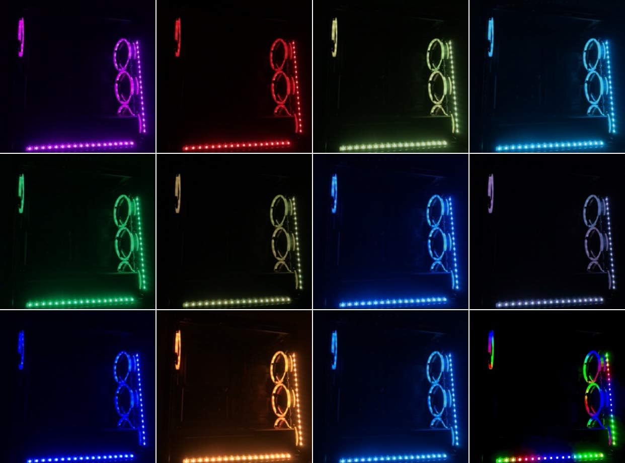 Apevia ST4-RGB Spectra 120mm Silent RGB Fan 4-Pack with Remote Control