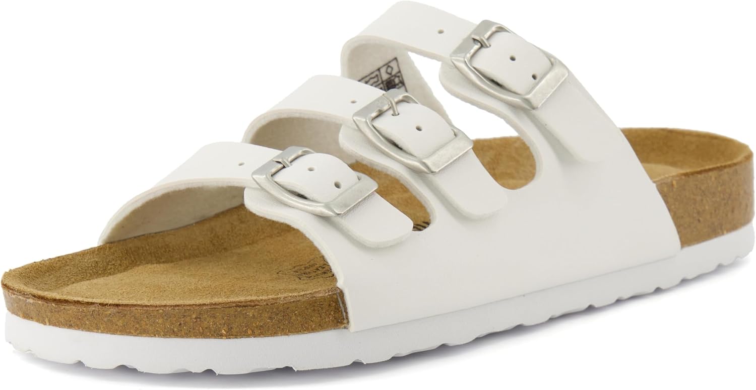 CUSHIONAIRE Women's Lela Cork footbed Sandal with +Comfort