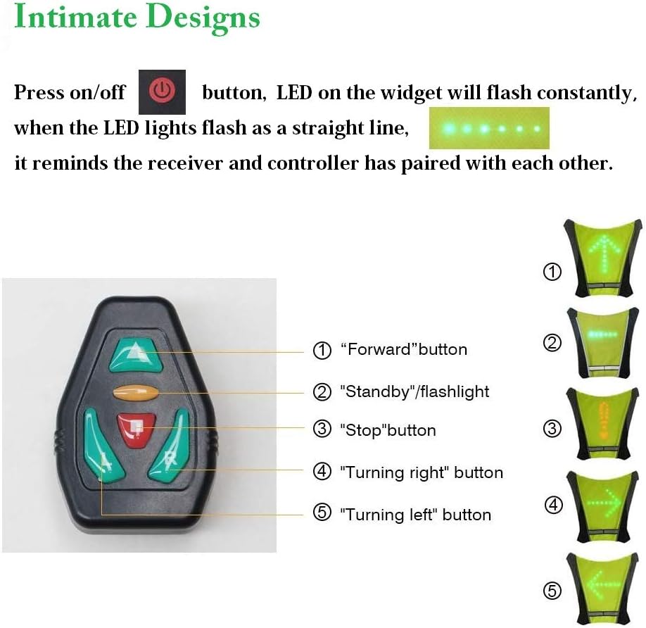 LED Turn Signal Safety Vest with Direction Indicator