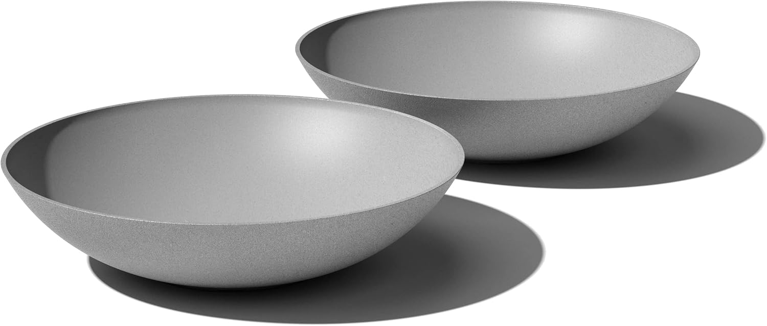 Veradek Mason Series Lane Bowl - Large Outdoor Bowl Planter | Made From a Durable Plastic-Stone Composite With Pre-Drilled Drainage Holes. Modern Patio/Tabletop Décor