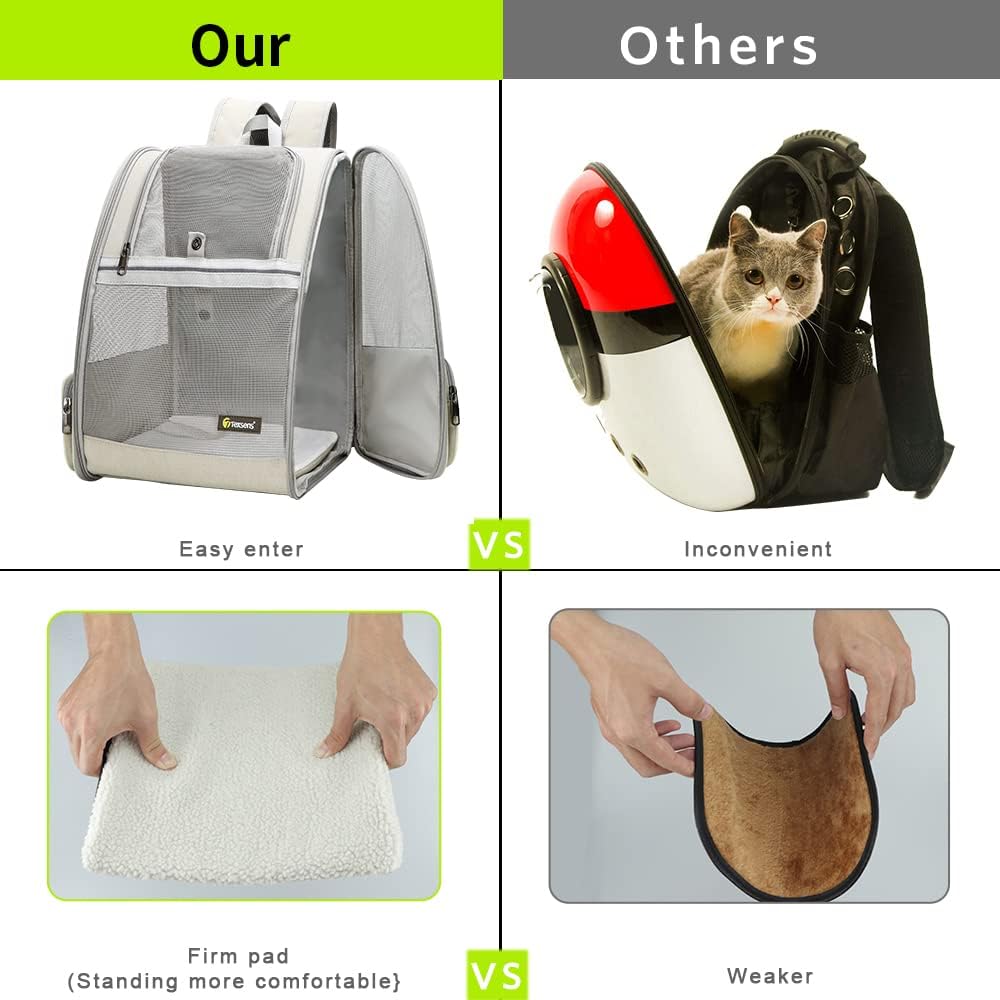Texsens Innovative Traveler Bubble Backpack Pet Carriers for Cats and Dogs