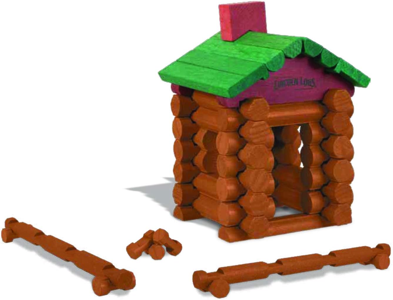 Worlds Smallest Lincoln Logs, Multicolor, Miniature Building Set