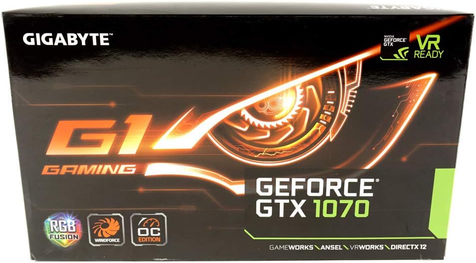 Gigabyte GeForce GTX 1070 G1 Gaming Video/Graphics Cards GV-N1070G1 GAMING-8GD (Renewed)