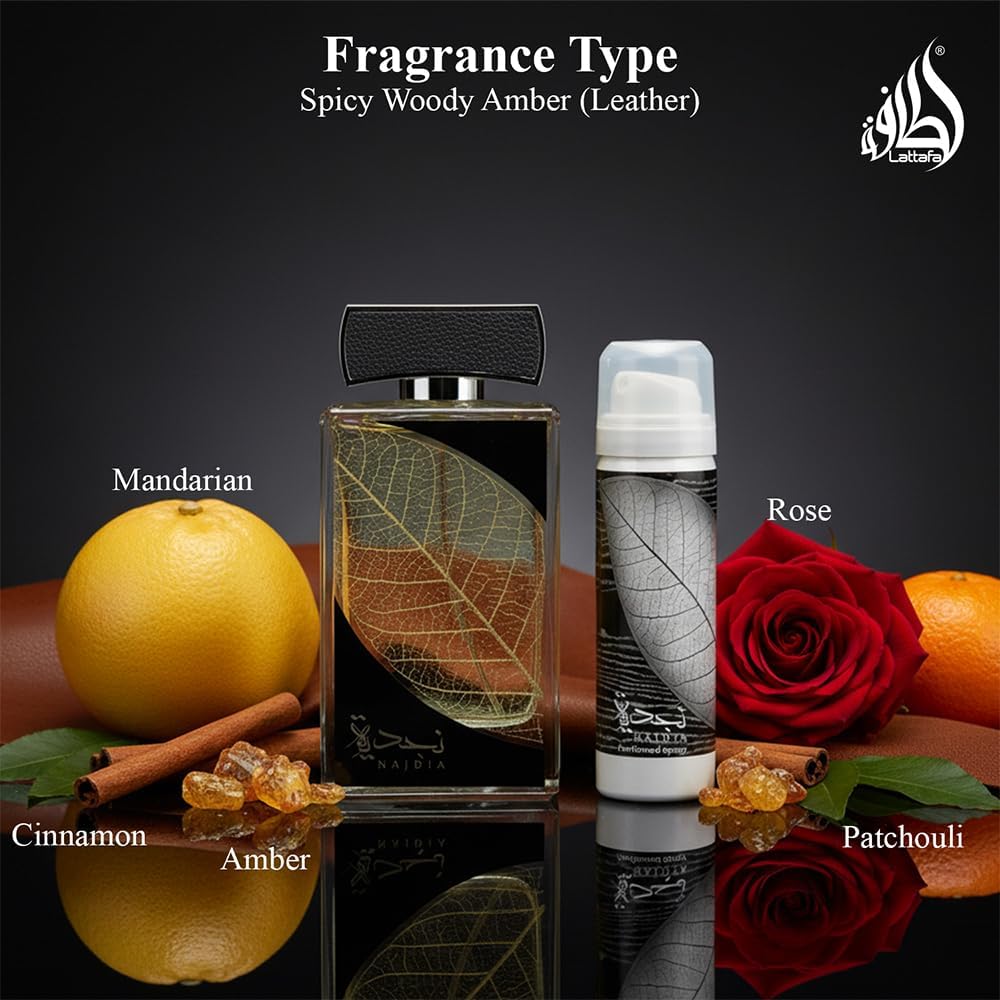 Lattafa Perfumes Najdia in Gold for Unisex Eau de Parfum Spray, 3.4 Ounce