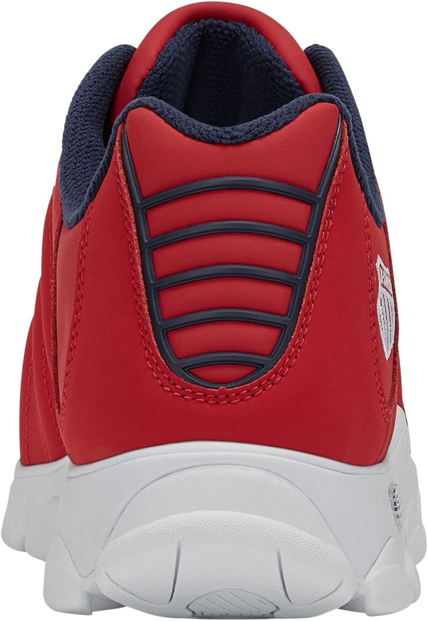 K-Swiss Men's ST329 CMF Sneaker, Wide Tennis Walking Shoes Leather Upper | Court Inspired, Tennis Heritage, Comfort Soft Cushioning, Arch Support, Wide Feet Fit, Chunky Silhouette, Classic Style.