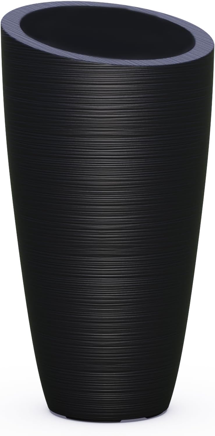 Mayne Modesto 20in Round Modern Planter, Neptune Blue | All season, Indoor/Outdoor, Double-wall design, Fade resistant, 15-year warranty