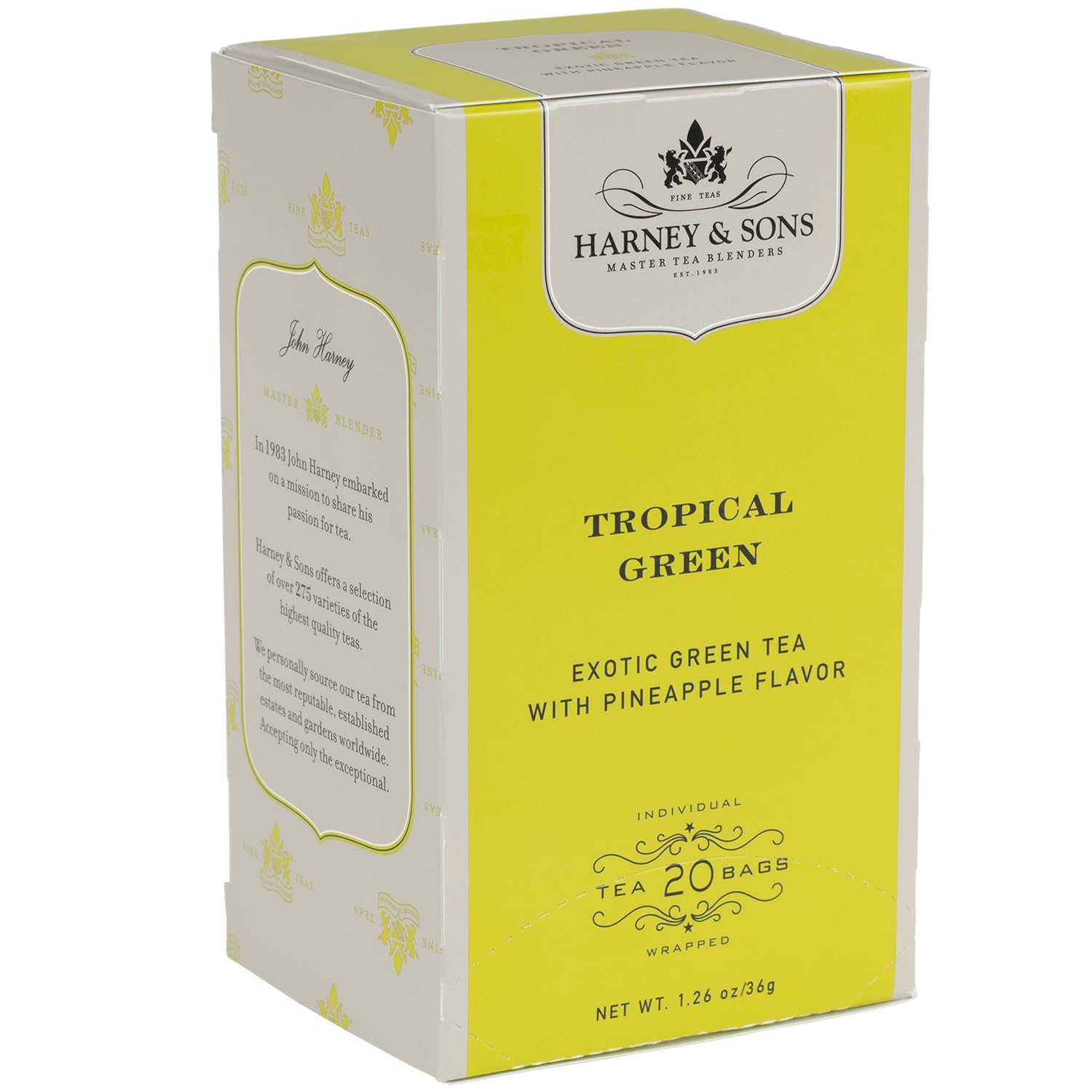 Harney & Sons Tea Bags Tropical Green 20 Count