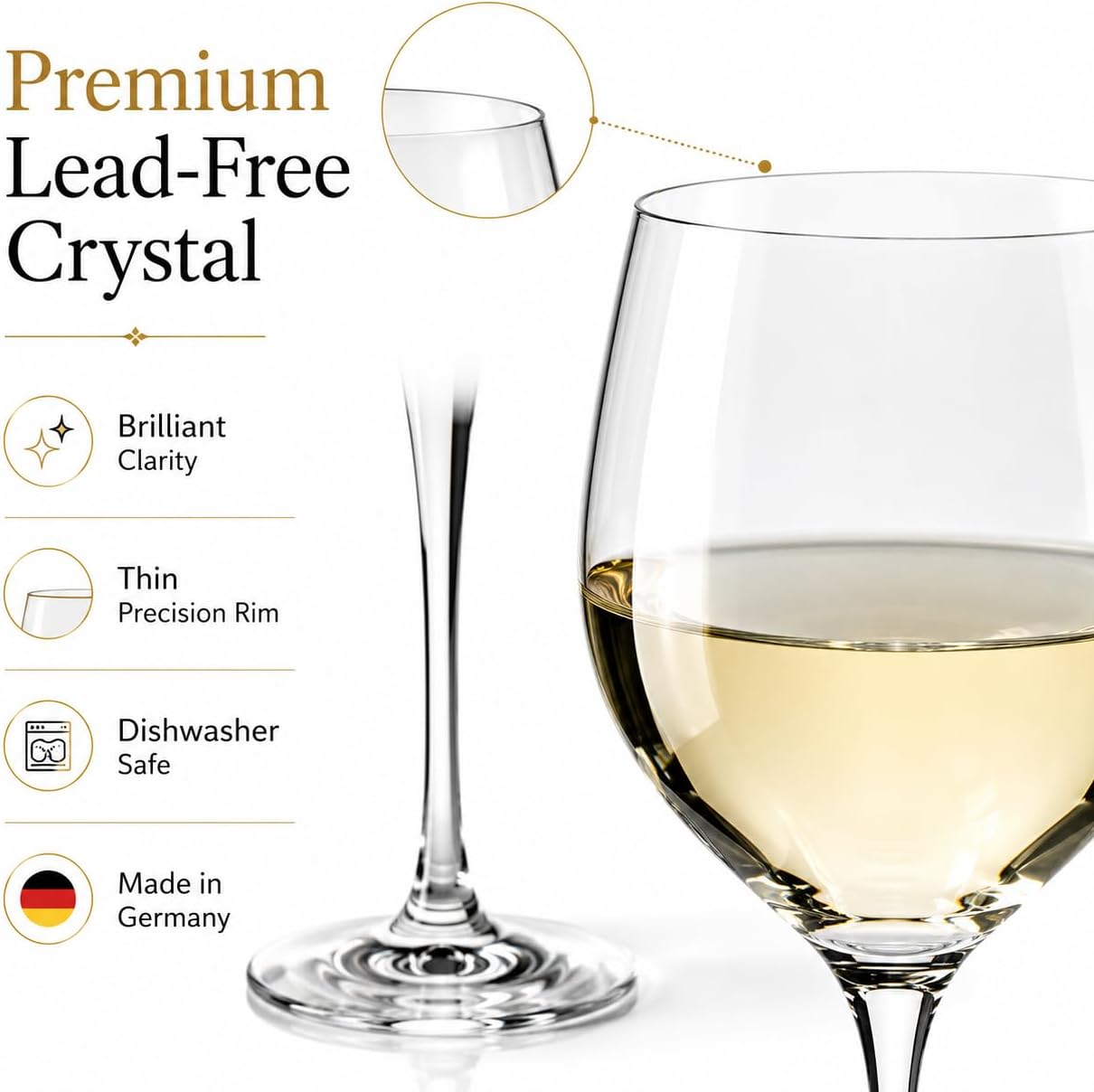 Spiegelau Salute Stemmed Red Wine Glasses, Lead-Free Crystal Wine Glasses for Pinot Noir, Cabernet, Wedding, Anniversary, Housewarming, Birthday Gifts, Elegant Glassware, Home Bar, 19.4 oz, Set of 4