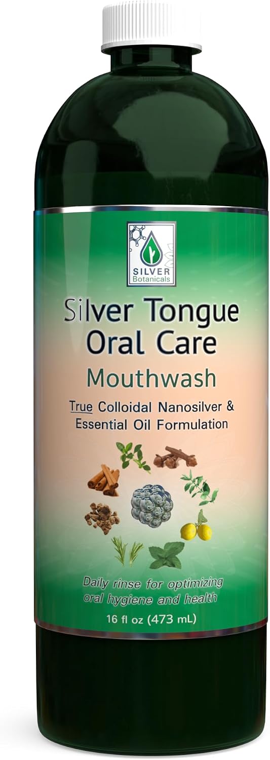 Silver Tongue Oral Care - All Natural Colloidal Silver Mouthwash, 16 oz.