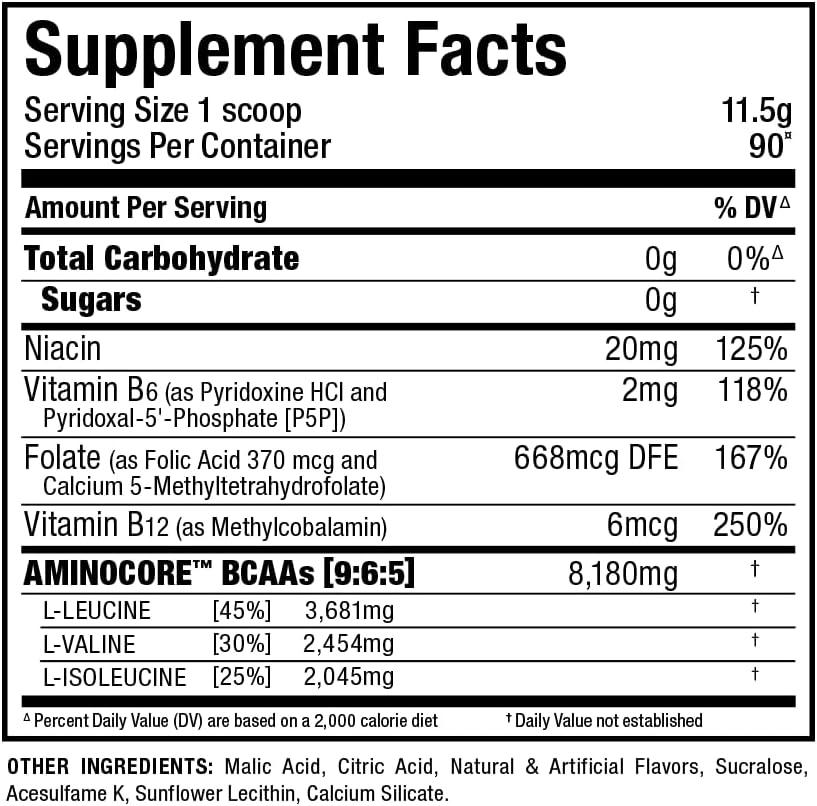 ALLMAX AMINOCORE BCAA Powder, Watermelon, 90 Servings, 1035 g