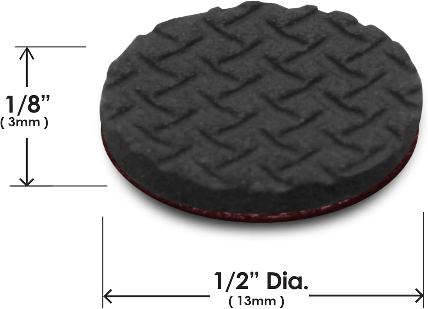 Slipstick GorillaPads CB149 Non-Slip Furniture Pads/Rubber Grippers (Set of 8) Self-Adhesive Furniture Feet Floor Protectors, 1-1/2 inch Round, Black