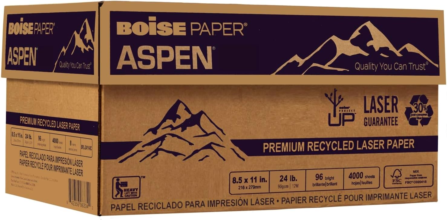 Boise X-9 Multi-Use Printer & Copy Paper, 5 Reams, White, Ledger (11in x 17in), 2500 Sheets Per Case, 20 Lb, 92 Brightness