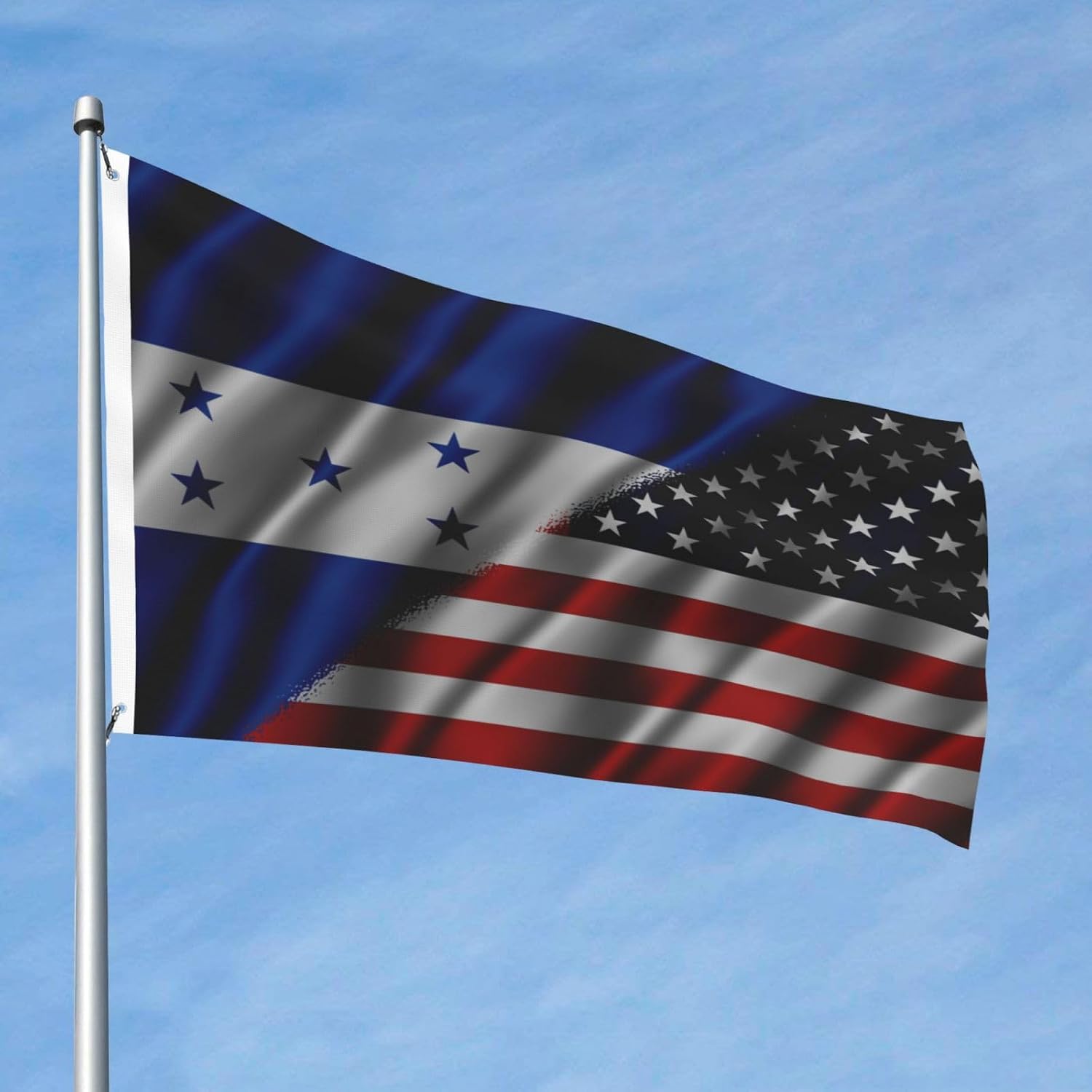 Nicaraguan Nicaragua And American Usa Flag 2x3 Ft Flags Double-Sided Printing Outdoor Indoor Decoration Country Flag 2x3 Foot Polyester Banner