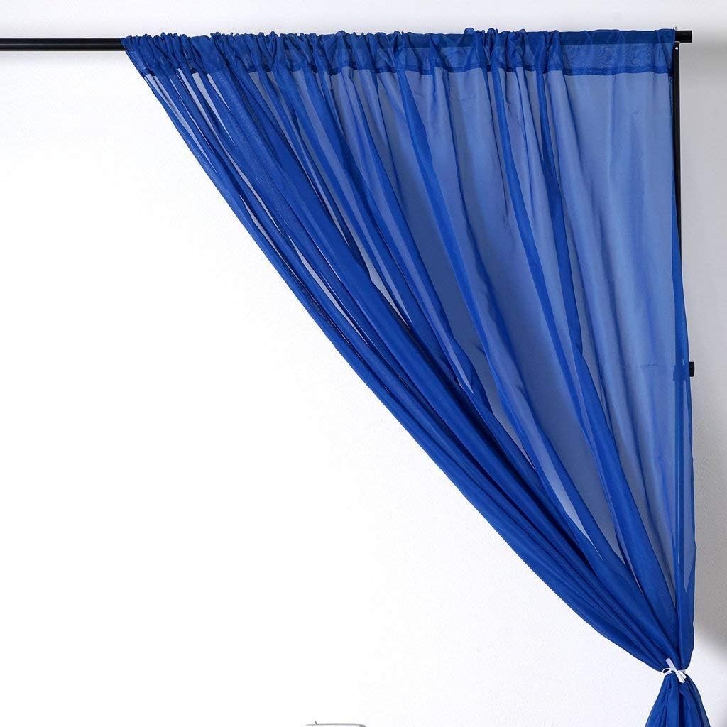 AK TRADING CO. 120" Wide (10Ft Wide) Sheer Voile Drape Panels for Backdrop, Wedding Events, Ceiling Drapes, Event Masking, & Decor - Select from 6ft to 50ft Length. (10 feet x 20 feet, Red)