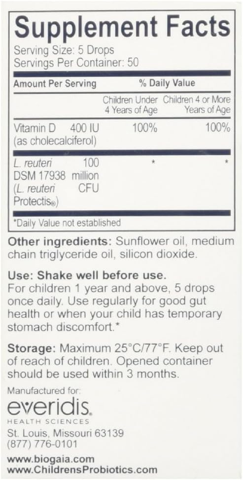 BioGaia ProTectis Baby Drops with Vitamin D, 0.34 oz (Pack of 6)