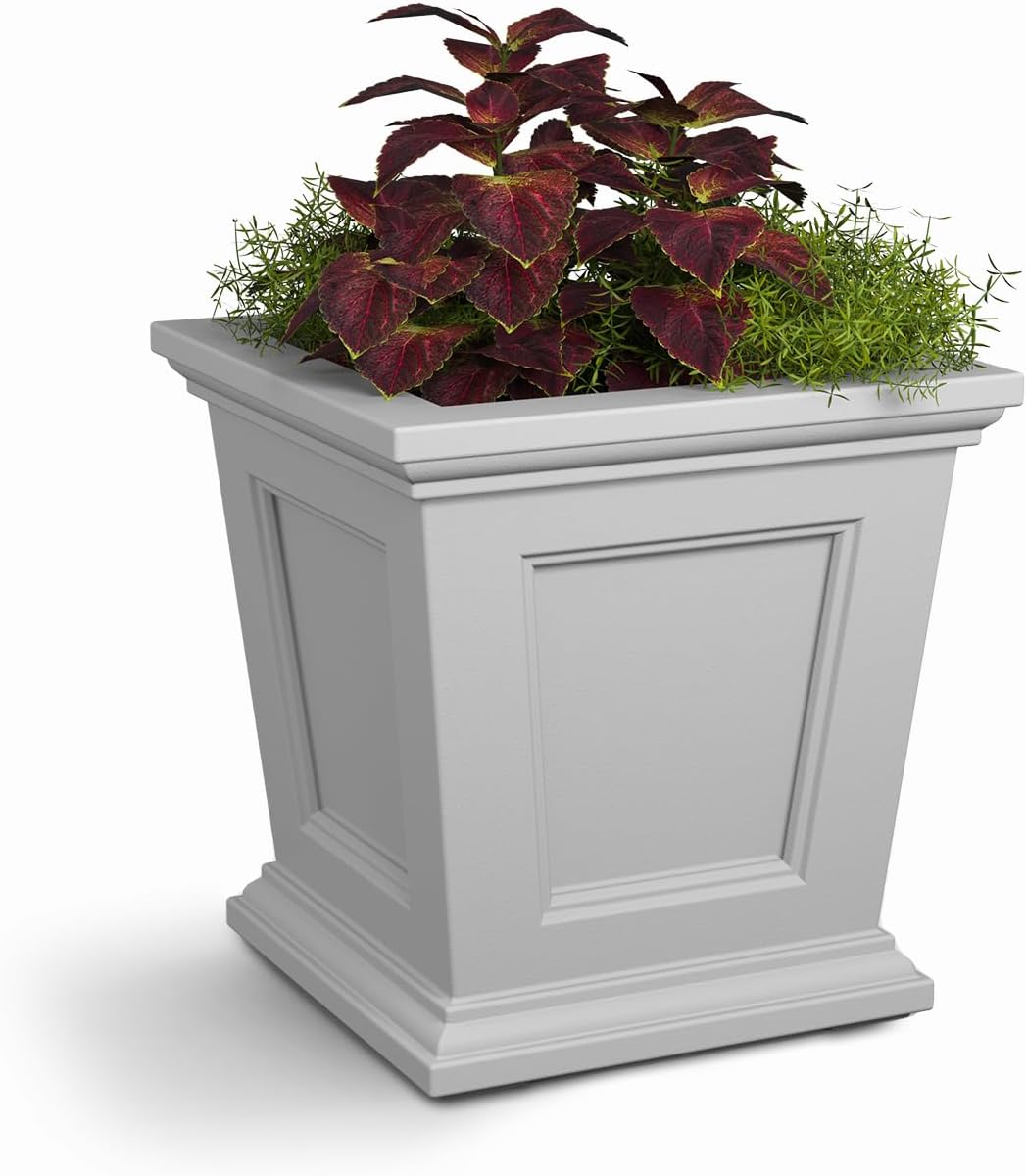 Mayne Fairfield 16in Self-Watering Square Planter, Black