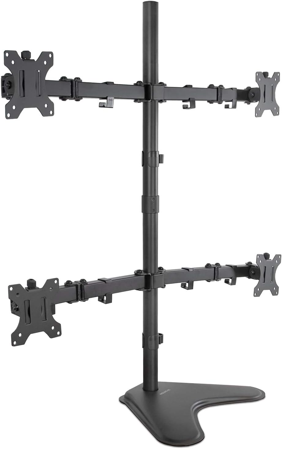 Mount-It! Quad Monitor Stand for 4 Screens up to 32", Free Standing Multi Monitor Desk Mount, Height Adjustable 34.8", 17.6 lbs Each