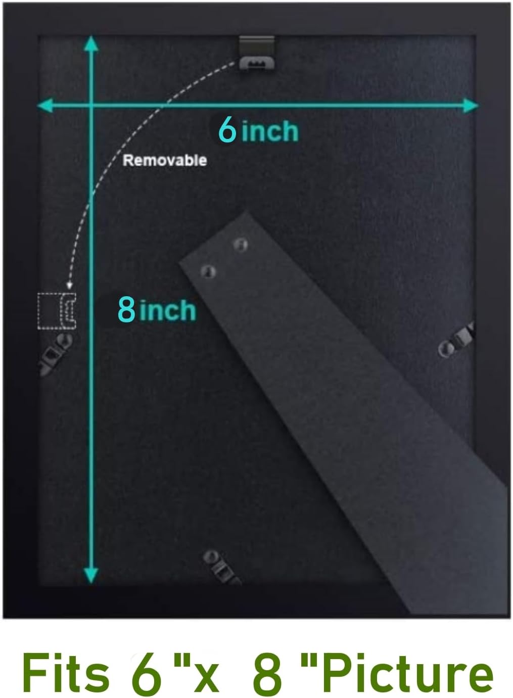 6x8 inch Picture Frame Made of 100% Solid Wood and High Definition PlexiGlass Display Pictures for Table Top Display and Wall Mounting Photo Frame