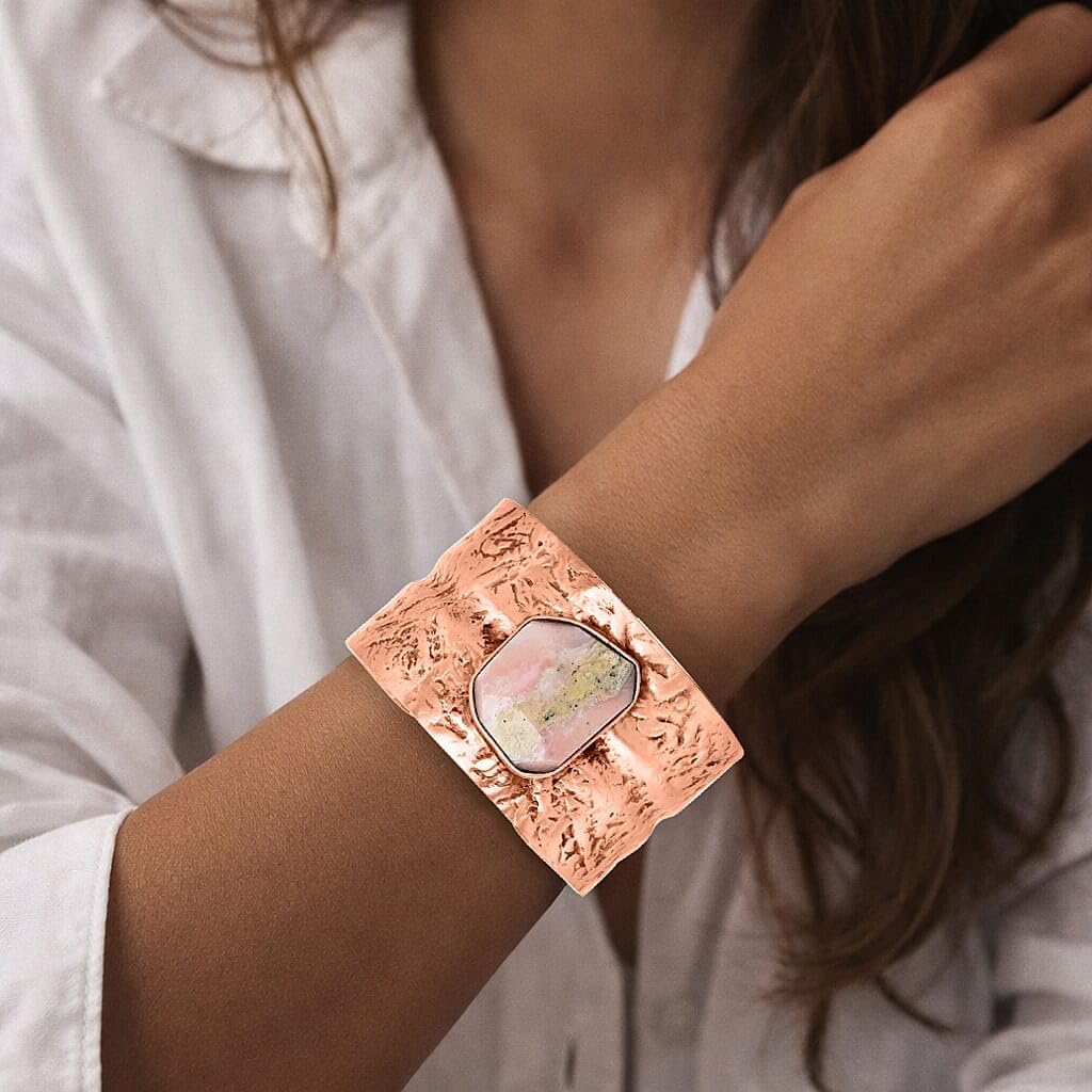 SHOP LC DELIVERING JOY Handmade Gemstone Cuff Bracelet