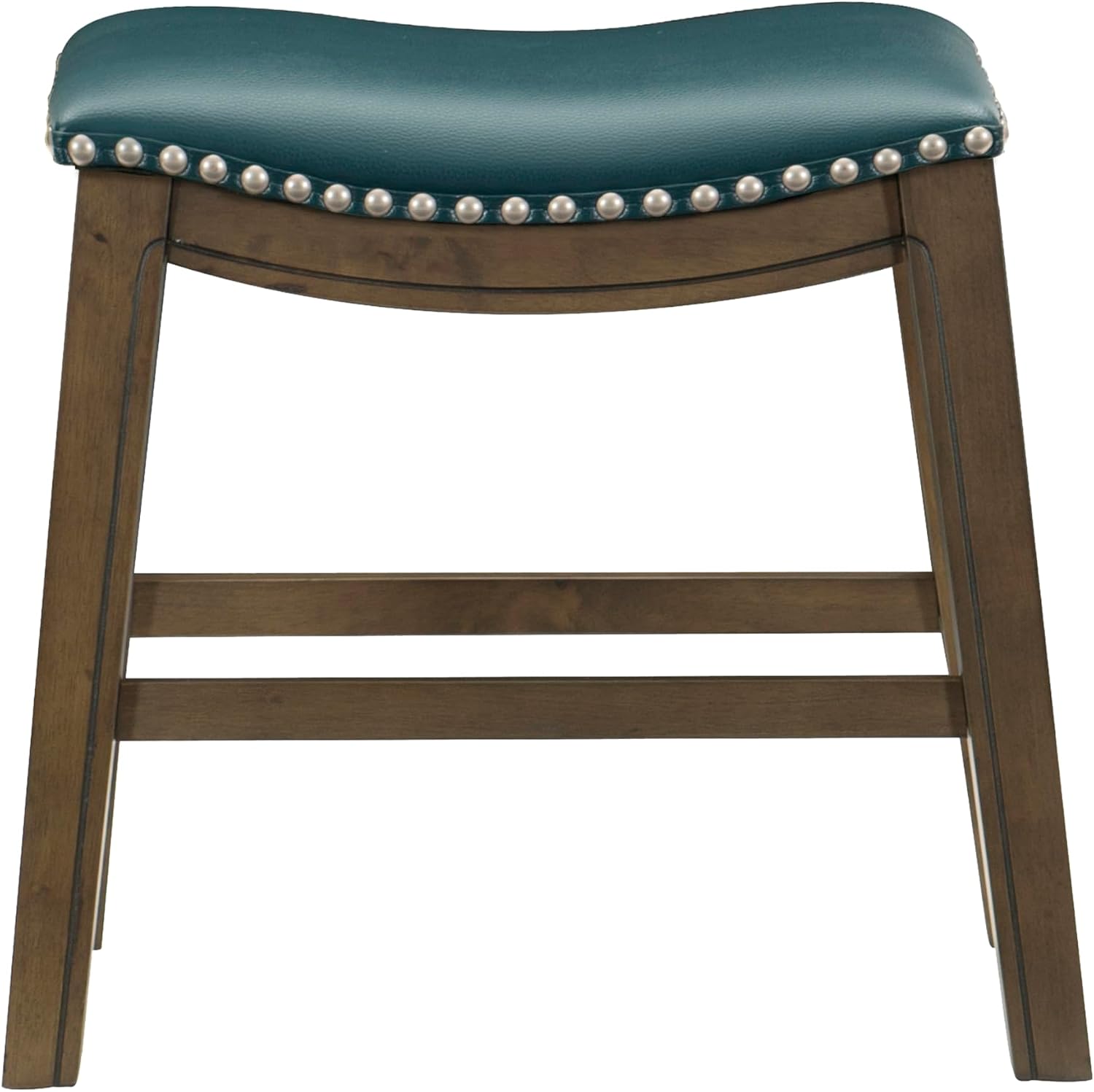 Lexicon Ordway Solid Wood Counter Height Stool - Saddle Kitchen Stool Counter Height Stools for Dining, Armless Chair Seating Options, Perfect for Casual Entertaining Spaces, 25" SH, Black