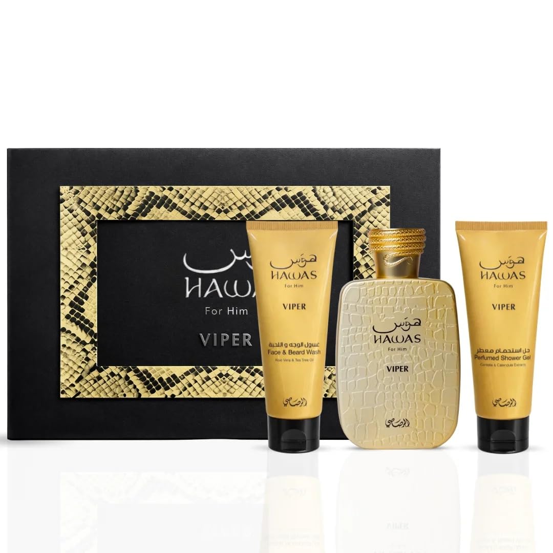 Rasasi Hawas For Men Eau De Parfum Spray 100ML (3.4 Oz) - Long Lasting Arabian Perfume, Premium Perfume Men, Ideal for Special Occasions & Daily Elegance, A Bold and Captivating Fragrance