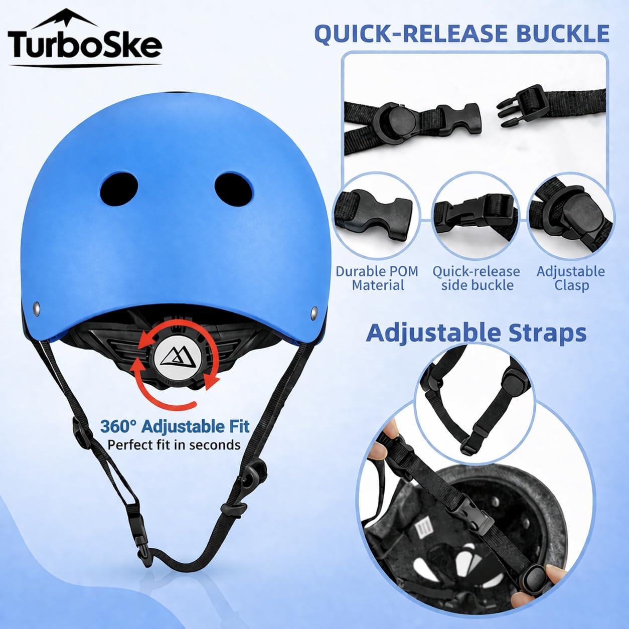 Skateboard Helmet,BMX Bike Multi-Sport Helmet for Youth,Men Women