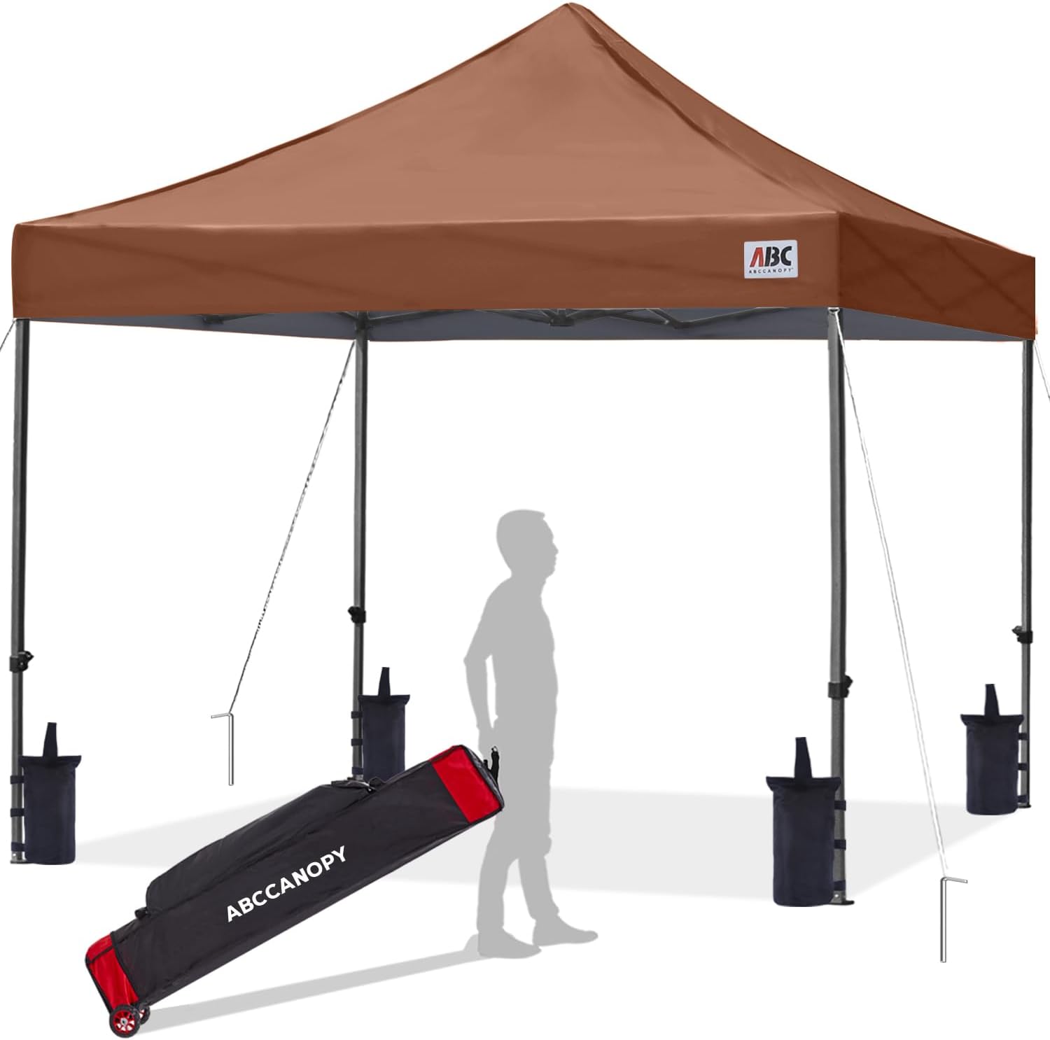 ABCCANOPY Patio Pop Up Canopy Tent 10x10 Commercial-Series (Black)