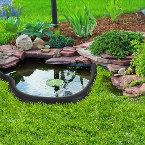Algreen Rigid Preformed Plastic Pond Liner, 33 Gallon Base Accessory for Backyard, Garden, Fountain, and Water Ponds - Avonlea