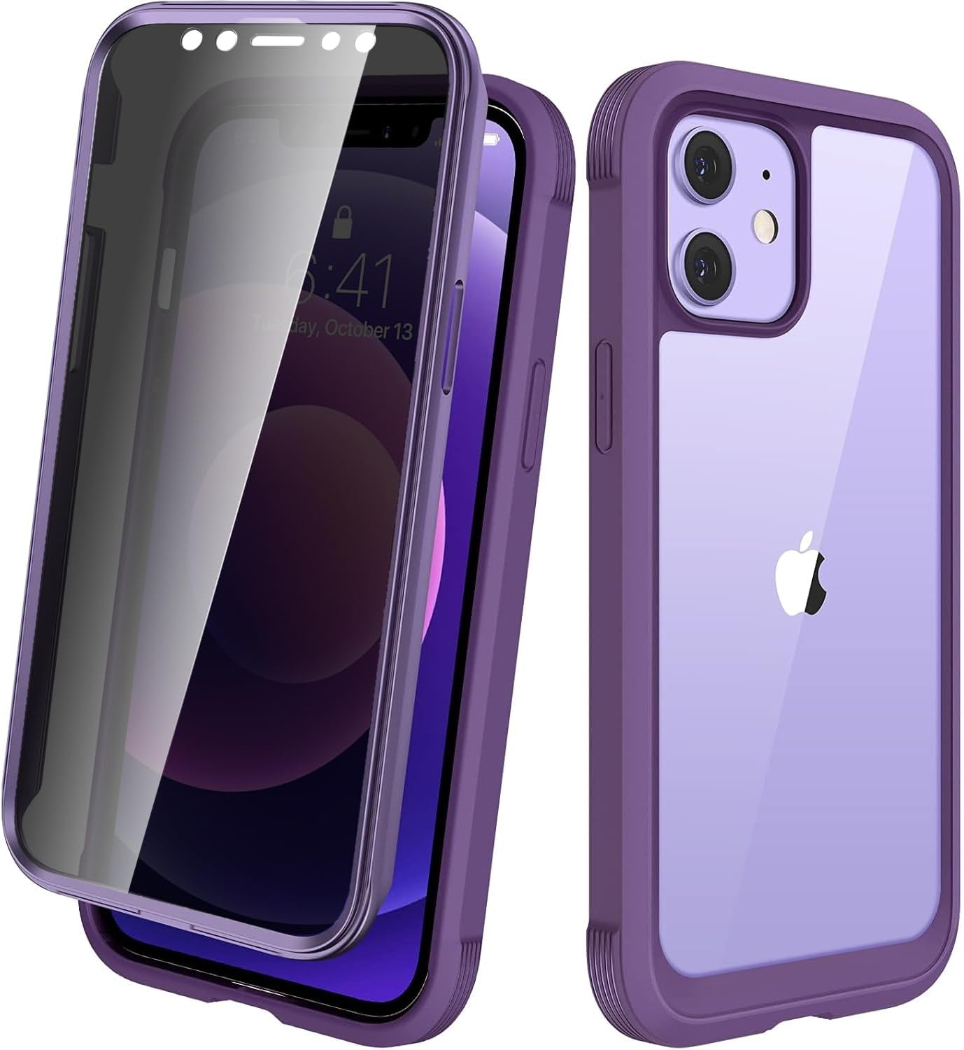 Diaclara Designed for iPhone 12 Mini Case, Full Body Rugged with Built-in Touch Sensitive Anti-Scratch Screen Protector