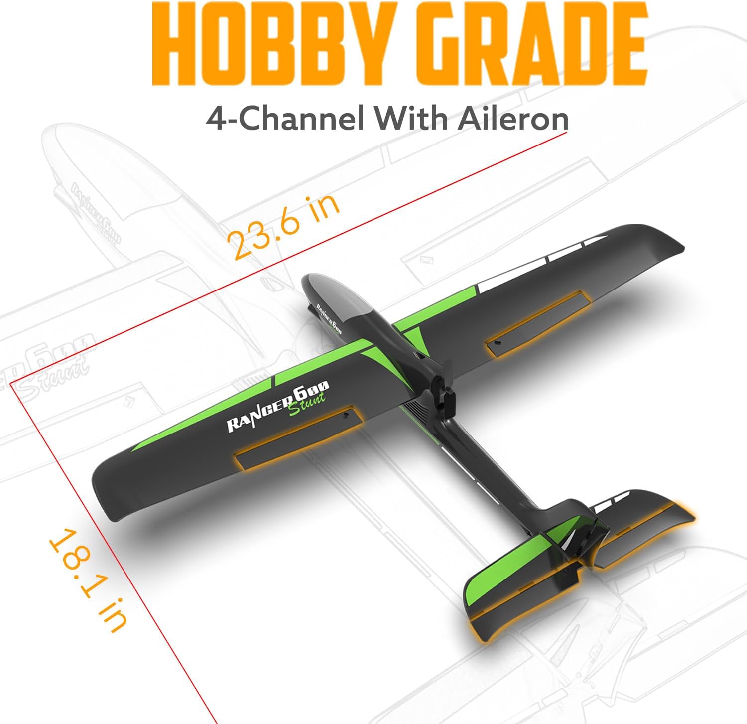 VOLANTEXRC New Version RC Plane, Remote Control Airplane for Adults, 4-Channel RC Plane with Durable Foam Construction, 3 Flight Modes, One-Key Stunts