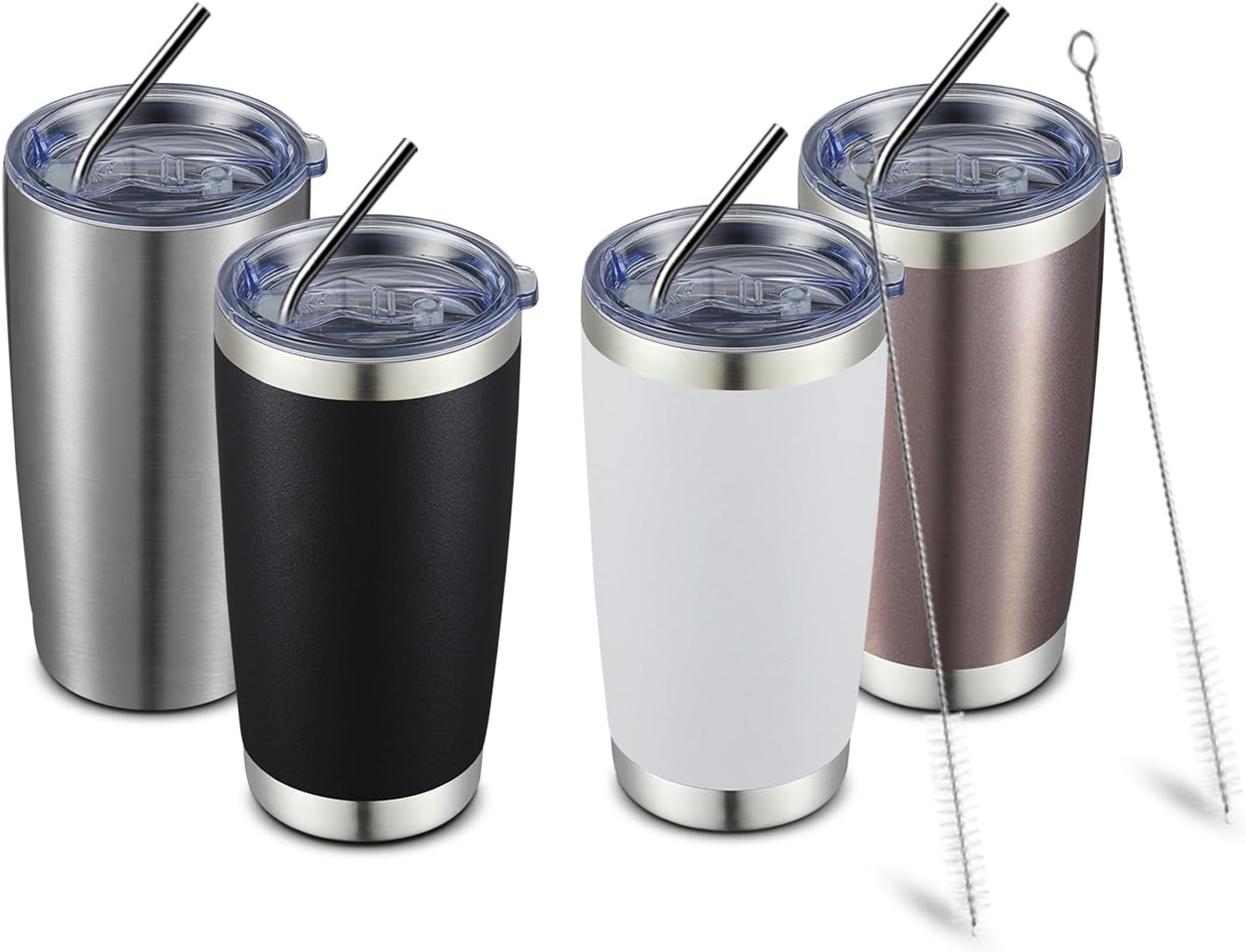 COMOOO 20oz Double Wall Vacuum Insulated Travel Mug