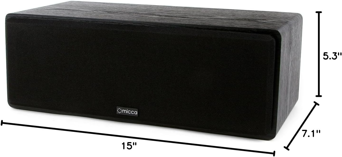 Micca MB42X Advanced 2-Way Passive Bookshelf Speakers, Stereo Pair, Black | Amplifier Required, 4-Inch Carbon-Fiber Woofer, 0.75-Inch Silk-Dome Tweeter, Desktop, Home Theater, Surround Sound