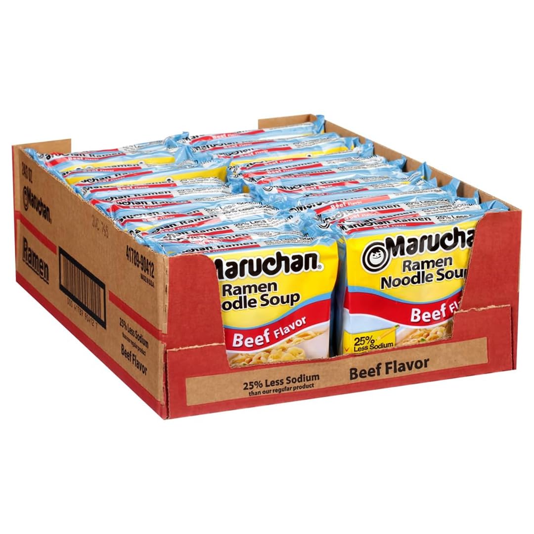 Maruchan Ramen Noodle Soup, Pork Flavor – Japanese-Style Instant Noodles, Quick & Easy Meal for Kids, Students & Busy Families – 3 Oz. (24 Pack)