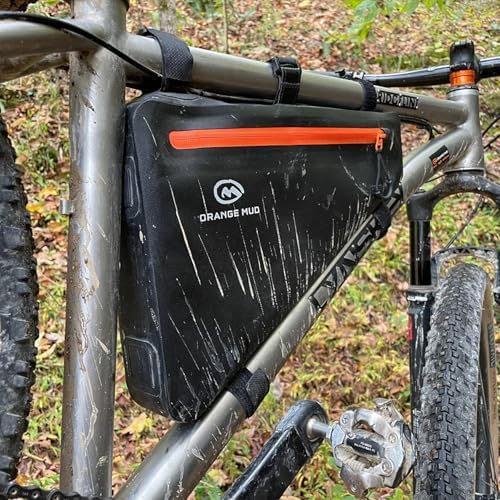 Orange Mud Waterproof Bike Frame Bag TPU Triangle Storage Bag