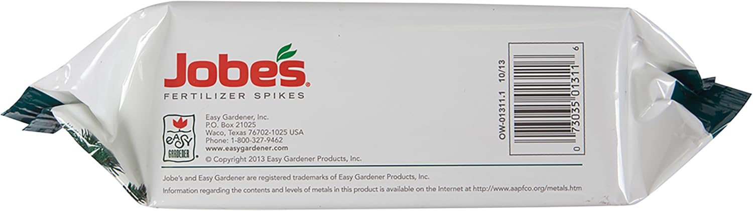 Jobe’s Slow Release Tree and Shrub Fertilizer Spikes, Easy Plant Care for Oak, Maple, Dogwood, Boxwood, and Many More Acid Loving Trees and Shrubs, 9 Count