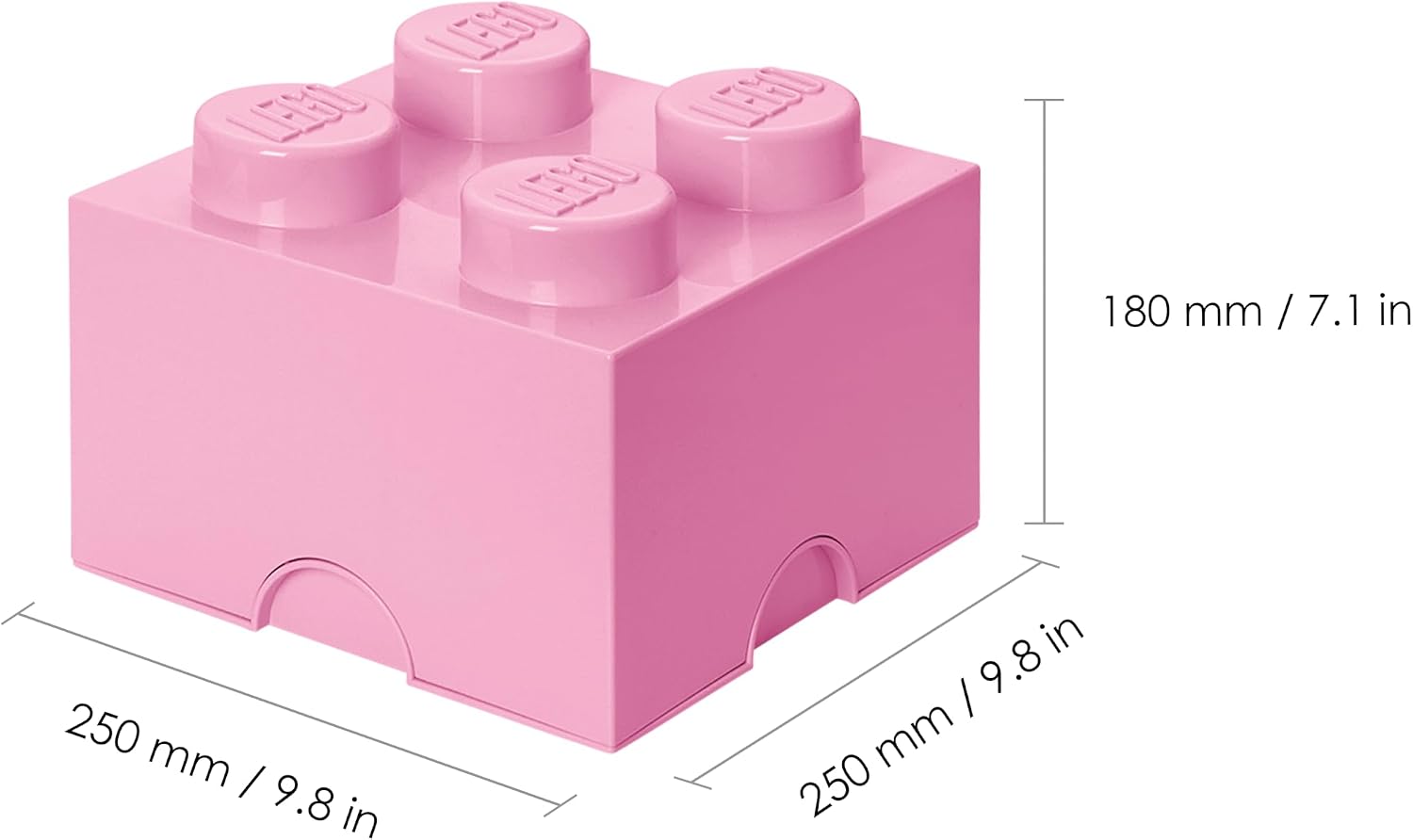 Room Copenhagen LEGO Storage Brick Drawer 4, 9-3/4 x 9-3/4 x 7-1/8 Inches, Bright Yellow (4003) | Stackable Storage Box Storage with Lid Toy Organization Home Decor Office Kids Room