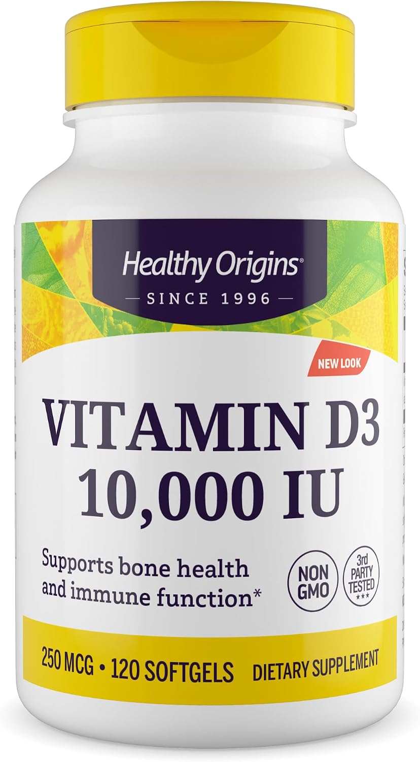 Healthy Origins Vitamin D3 10,000 IU 250 mcg, 360 Softgels